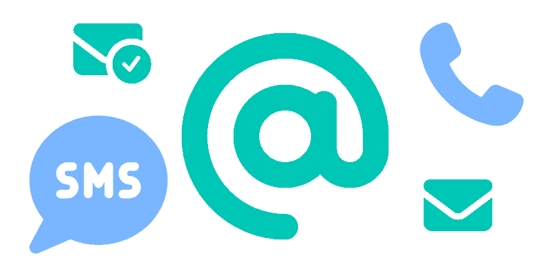 Web design agency Bournemouth with contact and communication icons.