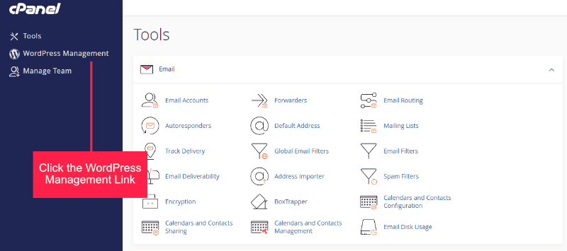 Screenshot of WordPress management tools for local web design services.